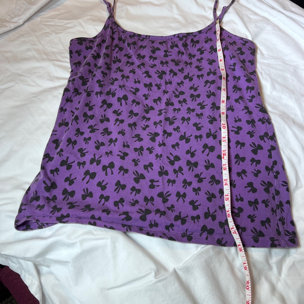 Ann Taylor Purple Black Fitted Sleeveless Camisole